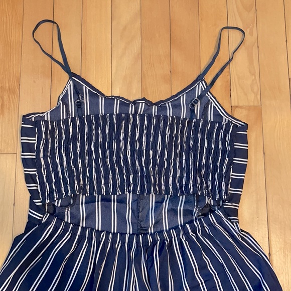 Navy Striped jumpsuit - Picture 3 of 4